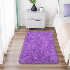 Small Fluffy Rugs for Bedroom 2x3 Purple Shaggy Area Rug Soft Plush Fuzzy Fur Throw Rug for Living Room Dorm Kids Nursery Home Decor Aesthetic Carpets