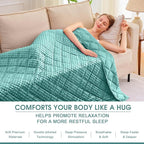 Teal Weighted Blanket for Adults 12lbs, 48"x72", Twin Full Size Cooling Minky Heavy Throw Blanket for 110-130lbs, Soft Winter Thick Big Blankets Weighted Comforter Gift for Sleeping
