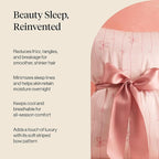 Kitsch Satin Pillowcase with Zipper for Hair & Skin - Softer Than Silk Pillow Cases, Smooth Cooling Satin Pillow Case, Wrinkle-Free Pillow Cases Standard Size (19x26) - Striped Bows