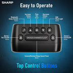 Sharp Multi-Color Bluetooth Alarm Clock with Sleep Sounds, RGB Night Light, Dual Alarms, LED Display with Dimmer, Snooze & Sleep Timer, Bedside Clock with Speaker