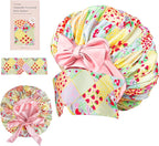 Double Layer Satin Bonnet with Detachable Eye Mask Night Cap for Curly Braids Hair Reduces Frizz Locks in Moisture