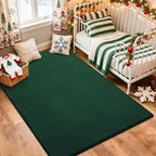 Przemy Washable Area Rug for Living Room Bedroom, 5x7 Feet Green Memory Foam Rug, Super Soft Modern Indoor Carpet for Kids Room Boys Girls Dorm Bedside Nursery Decor