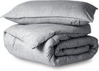 Bare Home Bedding Duvet Cover Twin/Twin Extra Long Size - Premium 1800 Super Soft Collection - Lightweight, Soft Textured Duvet Cover (Twin/Twin XL, Heathered Charcoal)