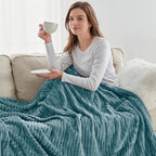 Nestl Stone Blue Microfiber Throw Blanket - Fuzzy, Lightweight, Cozy, 50x60 in, All Seasons, Machine Washable