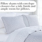 Southshore Fine Living, Inc. Oversized Bedspread, Geometric Bedding, Twin XL Quilt Set, Lightweight Coverlet 2-Piece Set with One Matching Quilted Pillow Sham, Twin/XL Bedspreads for Adult, Grey