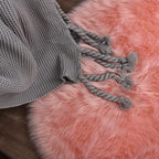 ORINOVA Pink Faux Sheepskin Fuzzy Fur Rugs for Bedroom Washable Shaggy Area Rugs for Living Room 3x5 Nursery Rug