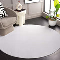 SAFAVIEH Washable Rug Faux Rabbit Fur Shag Collection - 6' Round, Ivory, Slip Resistant & Easy Cleaning, Ideal for Living Room, Bedroom, Kids Playroom, Nursery, Dining Space (FRF100A)