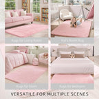 Ultra-Soft 3x5 Pink Shag Rug for Girls’ Bedroom – Small Fluffy Non-Slip Area Rugs for Living Room, Kids Room, Nursery, Playroom, Dorm, Home Office, Modern Plush Carpet Home Décor