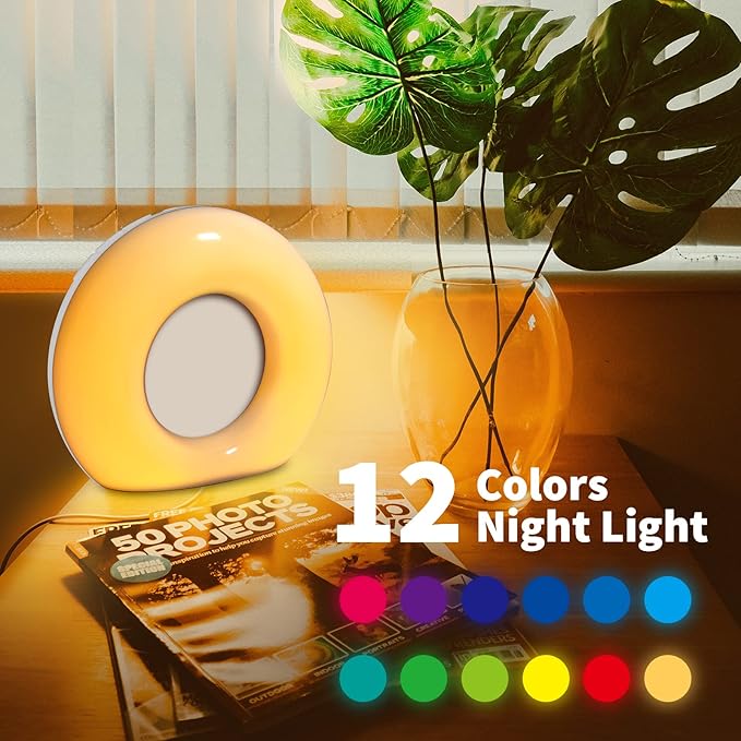 DailyBody Sound Machine White Noise Machine with 30 Soothing Sounds 12 Colors Night Light 36 Levels Volume 5 Timers & Memory Function Effectively Blocks Noise Ideal Sleep Machine for Baby Kids Adults