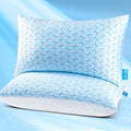 QUTOOL Firm Pillow Shredded Memory Foam, Cooling Pillow for Hot Sleeper, Adjustable Bed Pillow for Side Back Stomach Sleepers, Washable Cover, CertiPUR-US Certified, King Size Set of 2