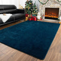 Przemy Washable Area Rug for Living Room Bedroom, 6x9 Feet Navy Blue Memory Foam Rug, Super Soft Modern Indoor Carpet for Kids Room Girls Boys Dorm Nursery Home Decor Mat