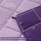 King Size Weighted Blanket for Adults (20 lbs, 80” x 87”, Purple) Cooling Heavy Blanket for Sleeping Perfect for 190-210 lbs, Breathable Blanket for Adults & Couple All Season, Machine Washable