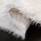SAFAVIEH Faux Sheep Skin Collection 3' x 5' Ivory FSS115A Silken Glam 2.35-inch Thick Area Rug