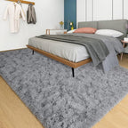 YJ.GWL Area Rugs for Bedroom, 2x3 Door Mat Washable Small Grey Bedside Rug,Fluffy Shaggy Entryway Rugs for Living Room, Shag Indoor Floor Carpet for Kids Boy and Girls, Home Decor Aesthetic
