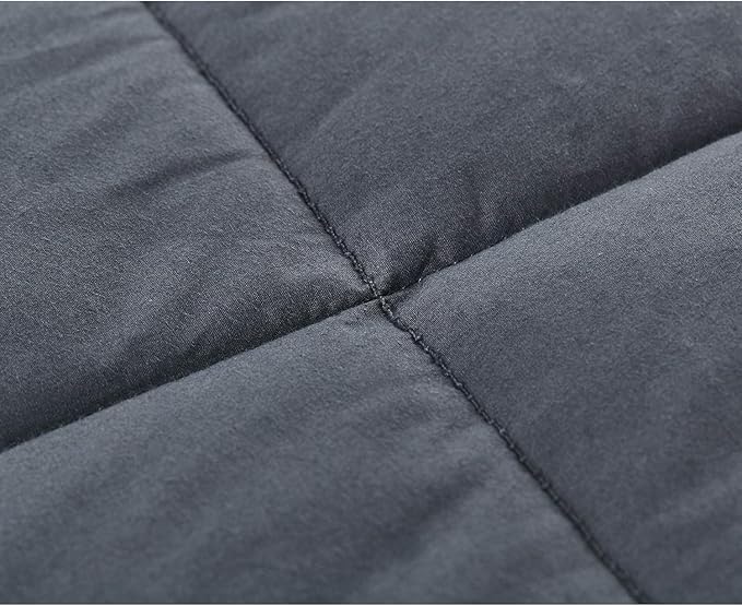 TONGDADA California King Size Weighted Blanket | 90''x108'',30lbs | Perfect for Couples | Premium Cotton Material with Glass Beads | Dark Grey