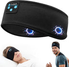 Sleep Headphones Bluetooth 5.4 Headband, Wireless Sleep Headphones with Ultra-Thin HD Stereo Speakers for Side Sleepers, Sweatproof Sports Headband for Workout Yoga Running Cool Gadget Unique Gifts