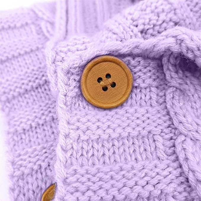 XMWEALTHY Newborn Swaddle Baby Essentials Girls Boys Receiving Blankets Neutral Knit Sleeping Bag Stroller Wrap Purple 0-6 Month