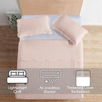 IR Imperial Rooms 8 Pack Quilt King Size Bedding (106" x 96") - Bulk Wholesale for Hotels, Guest Bedroom & Airbnbs - Lightweight Microfiber Reversible Embossed Quilts Bedspread (Peach)
