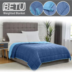 Blue Weighted Blanket for Adults 20lbs, 48"x72"l Twin Full Size Cooling Heavy Throw Blanket for 130-220lbs, Microfiber Soft Thick Big Blankets Weighted Comforter Gifts for Sleeping