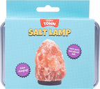 Fizz Creations Teeny Town Miniature Himalayan Salt Lamp – Battery-Operated LED Mood Light with Carry Case – Ideal for Desktops, Coffee Tables, and Small Spaces – Natural Orange Glow