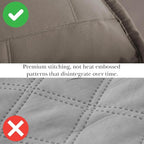 Southshore Fine Living, Inc. Oversized Quilt Bedding Set, Twin XL Quilts with Matching Quilted Pillow Sham, Brick Pattern Stitching, Soft Quilted Coverlet, Lightweight Twin Bedspread Set, Dark Taupe