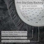 9x12 Extra Large Ultra-Soft Gray Shag Area Rug for Living Room, Bedroom and Dining Room – Fluffy, Durable, Non-Slip Carpet for Nursery, Playroom and Home Office, Modern Plush Home Décor