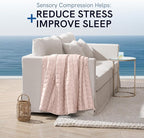 YnM Cooling Weighted Blanket for Adults, 30lbs Heavy Bed Throw Comforter with 100% PE Fabric, Ideal for Hot Sleepers or Summer Days(88x104 Inches for Queen/King Bed, 30 Pounds, Pink)