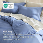 Bedsure Duvet Cover King Size - Soft Double Brushed Bedding Set for Kids & Adults, Zipper Closure, 3 Pieces, Includes 1 Duvet Cover (104"x90") & 2 Pillow Shams, NO Comforter, Slate Blue