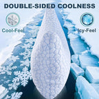 QUTOOL Double Sided Cooling Pillow for Side and Back Sleepers,Adjustable Soft & Firm Shredded Memory Foam Pillows for Neck Pain Relief,Curved Bed Pillows Queen Size Set of 2