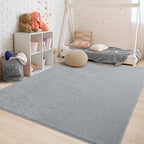 Przemy Washable Grey Rugs for Living Room Bedroom, 5x7 Feet Super Soft Memory Foam Rug Indoor Carpet for Kids Room Boys Girls Dorm Bedside Nursery Decor Mat