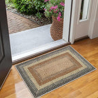 RUGSREAL Entryway Area Rug 2x3 Small Rug Machine Washable Bedroom Area Rug Non Slip Bathroom Mat Stain Resistant Kitchen Mat Farmhouse Carpet Modern Rustic Rug for Living Room Dining Room, Sand/Bronze