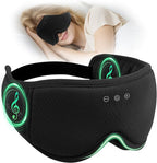 3D Bamboo Cotton Sleep Mask with Headphones Bluetooth 5.4, LC-dolida 2025 New Bluetooth Sleep Mask Headphones for Side Sleepers Women Men, Sustainable Luxury for Better Sleep
