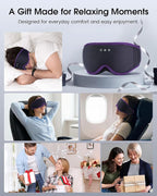 MUSICOZY Sleep Mask with Bluetooth Headphones, 3D Wireless Sleeping Eye Masks, Bluetooth Eye Masks 14-Hour Playtime, Ultra-Soft Breathable, Perfect for Side Sleepers, Women Men(Royal Purple)