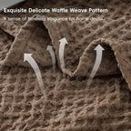 PHF Ultra Soft Waffle Weave Blanket Queen Size 90"x 90"- Washed Lightweight Breathable Cozy Woven Blanket for Bed - Aesthetic Decor for Couch Bedding Sofa Home Car - Chocolate