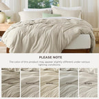 Bedsure Duvet Cover Oversized Queen Size - Soft Double Brushed Bedding Set for Kids & Adults, Zipper Closure, 3 Pieces, Includes 1 Duvet Cover (98"x98") & 2 Pillow Shams, NO Comforter, Linen