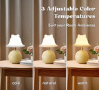 Joyzy Bell Table Lamp for Bedroom,Desk Bedside Small Lamps for Living Room Night Stands Lights Vintage Mushroom Lighting Decor Cute Modern Light,Unique Aesthetic Home Living Room Decor