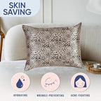 Blissy Silk Pillowcase - 100% Pure Mulberry Silk - 22 Momme 6A High-Grade Fibers - Silk Pillow Cover for Hair & Skin - Regular, Queen & King (Leopard, King)
