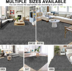 5x7 Shag Area Rugs for Living Room Grey, Soft Fluffy Large Fuzzy Plush Bedroom Rug, Shaggy Floor Big Carpets for Kids Girls Boys Room, Dorms, Nursery, Home Decor Aesthetic, Upgrade Anti-Skid