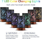 Essential Oil Diffuser Aromatherapy Diffuser - Metal Aroma Diffuser for Home 150ml Ultrasonic Cool Mist Diffuser with 7 Colors Light Auto Shut-Off Protection for Home Office Decor & Gift(Hummingbird)