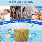 Diffusers for Essential Oils Large Room with R/C,600ml Essential Oil Diffusers for Home,Waterless Auto Off 7 Colors Changed 3 Mist Modes,Cool Mist Humidifiers for House Bedroom Decor,Gifts,Light Wood