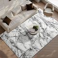 CRYPTOLITE Area Rugs 8x10 Rug for Living Room Abstract Washable Rug with Non-Slip Backing Low Pile Area Rug for Bedroom, Dining Room, Silver&Grey