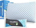 CloudBliss Shredded Memory Foam Pillow for Sleeping - Adjustable Cooling Pillow with Breathable Washable Cover, CertiPUR-US Certified, 1 Pack Queen Size for Side/Back/Stomach Sleepers