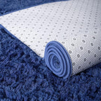 ISEAU Fluffy Rug Carpets Soft Shaggy Area Rugs Indoor Floor Mats for Kids Room Fuzzy Carpet Comfy Cute Nursery Mat Bedside Rug for Boys Girls Bedroom Living Room Home Decor Mat, 3ft x 5ft, Light Navy