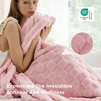 Bedsure GentleSoft Twin Blanket for Bed Pink - Super Soft Cozy Blankets, Cute Fuzzy Fleece Throws for Bedroom Couch, 60x80 Inches