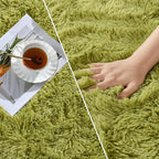 Deerhoo Large Shag Area Rugs 5 x 8, Plush Fuzzy Rugs for Living Room, Ultra Soft Fluffy Furry Rug for Bedroom, Indoor Carpet Nursery Rugs for Kids Room Home Decor, Green