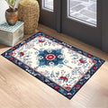 Area Rug 2x3 ft Entry Rug Washable Boho Rugs Non Slip Low Pile Floral Door Mat Small Carpet for Nursery, Bedroom, Bedside, Kids Room, Office, Dining Room