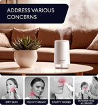 GENIANI Portable Cool Mist Humidifiers for Bedroom & Office - Ultrasonic Humidifier for Home, Baby, Small Room with Auto Shut Off, 250ML Easy to Clean Water Tank
