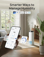 DREO 16L Smart Humidifier Large Room 1000 ft², 130H Cool Mist Air Humidifiers for Bedroom Plants Baby, Top Fill, Remote/Touch/Voice & APP Control, Clean Tank Technology, 30dB, RGB Light, HM755S White