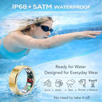 Smart Ring Health & Fitness Tracker for Men & Women – Sleep, Heart Rate & SpO₂ Monitoring, Stress & Activity Tracking, Women’s Health Support, 180+ Sports Modes, IP68 Waterproof, No Subscription Fee