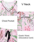 ASTANFY Valentines Day Pajamas Women 2 Piece Silk Valentine Pjs Cute Heart Pajamas V Neck Satin Sleepwear Loungewear Set